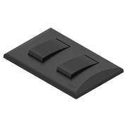 Interruptor doble 15 A 125 V negro línea Plata