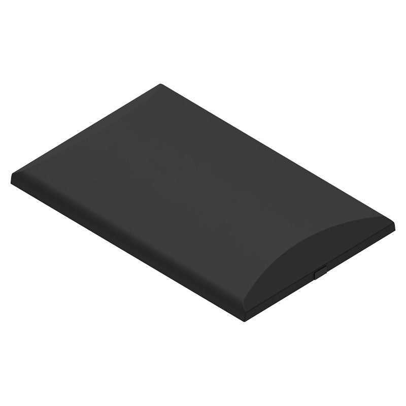 Placa ciega negra línea Plata