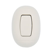 Interruptor sencillo ovalado superficial