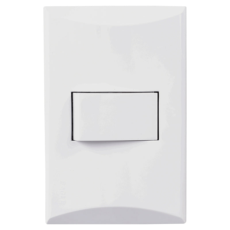 Interruptor 3 vías 15 A 125 V blanco Eagle línea Plata