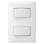 Double switch 15 A 125 V white Eagle Silver line