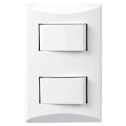 Interruptor doble 3 vías 15 A 125 V blanco Eagle línea Plata