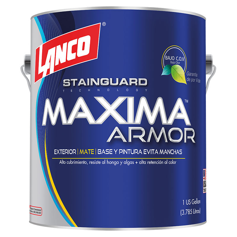 Paint Maximum Armor flat white 1 gal Lanco