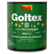 Pintura látex Goltex blanco mate 1/4 gal SUR