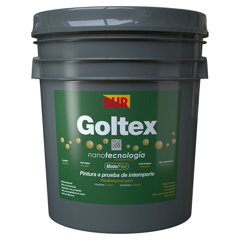 Goltex flat white latex paint 5 gal SUR