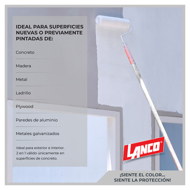 Lanco Maximum White Flat Acrylic Paint 1/4 gal