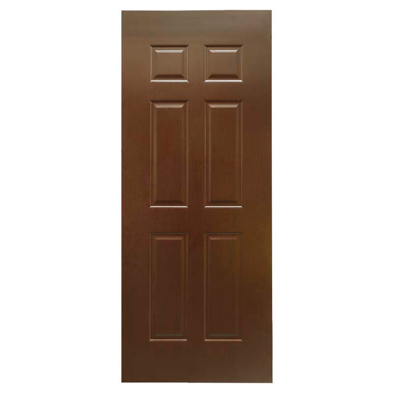 HDF Flush Door, 6-Panel, 210 x 75 cm, 36 mm, Wenge