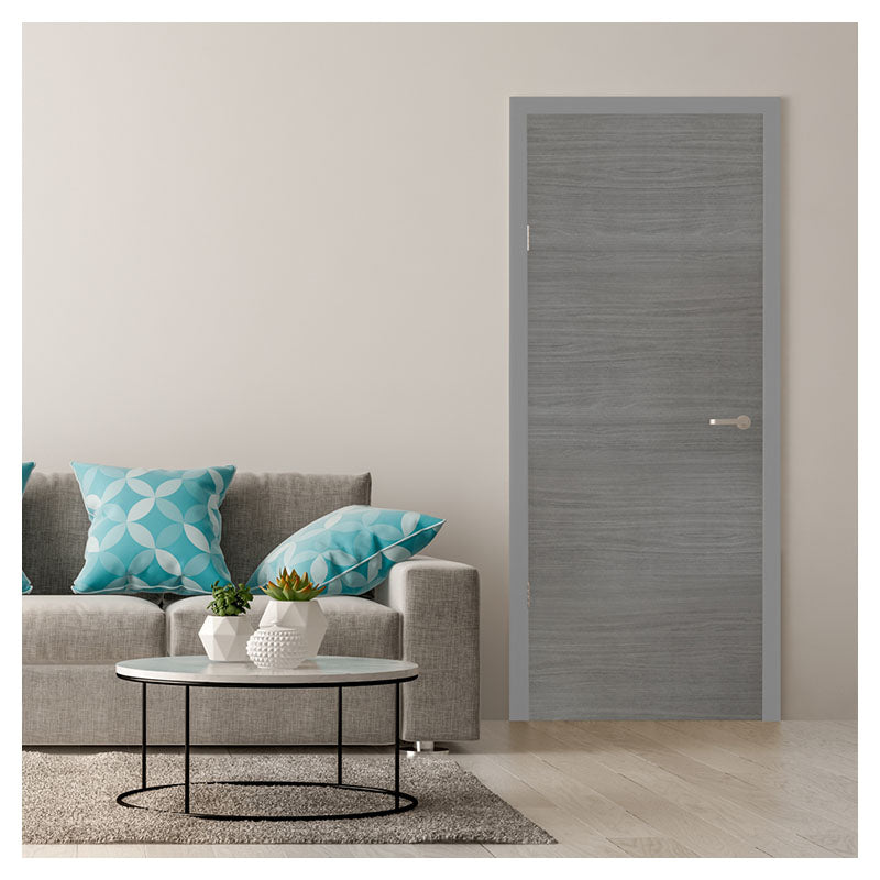 Puerta entamborada hdf printed 210 x 80 cm 33 mm palo gris