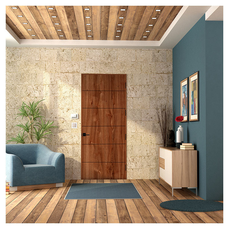 Puerta laminada Toscana 75 x 210 cm 39 mm cedro