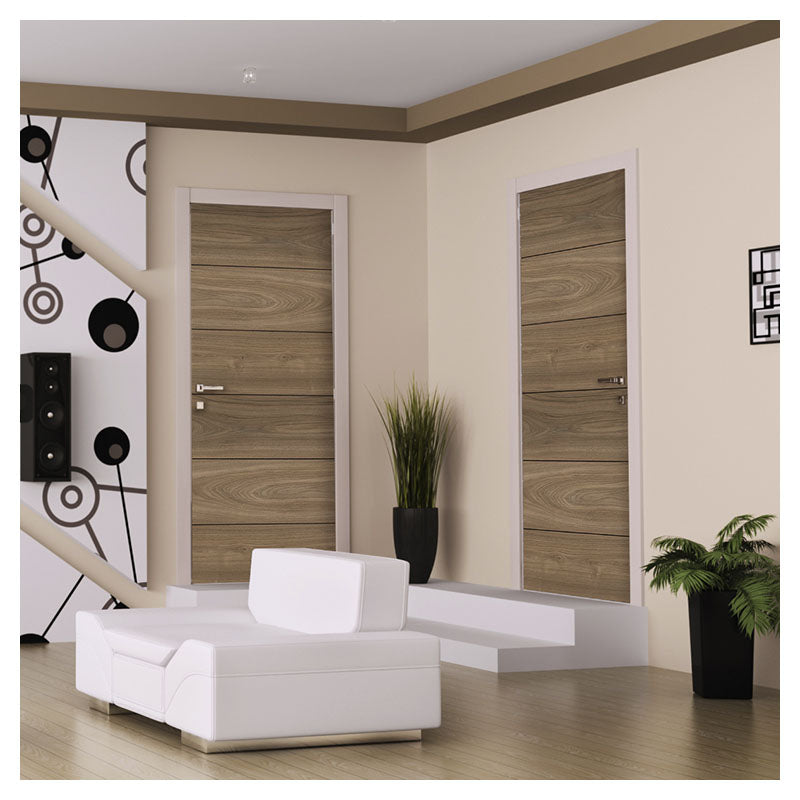 Puerta entamborada laminada toscana 210 x 75 cm 39 mm espresso