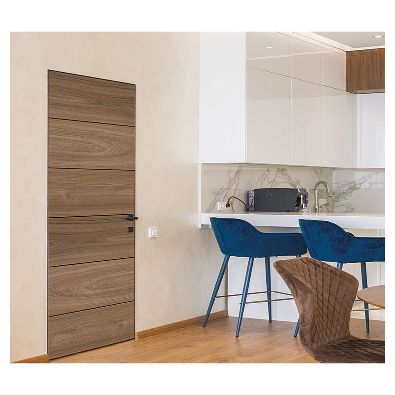 Puerta entamborada laminada toscana 210 x 85 cm 39 mm espresso