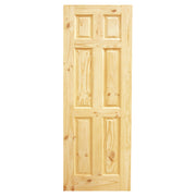 Puerta de pino 6 tableros 210 x 100 cm 35 mm