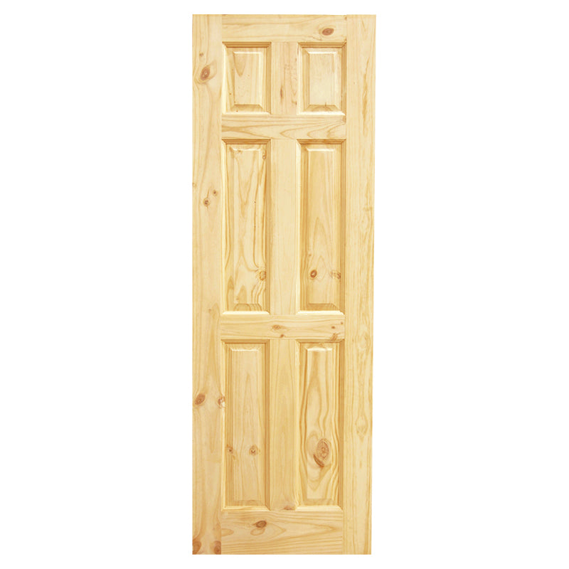 Puerta de pino 6 tableros 85 x 210 cm 35 mm