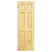Puerta de pino 6 tableros 90 x 210 cm 35 mm
