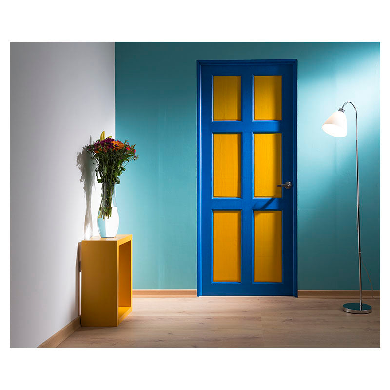 Puerta de pino 6 tableros 90 x 210 cm 35 mm