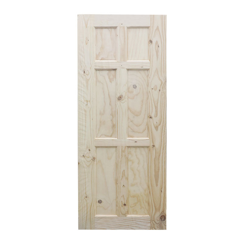 Pine door 6 panels 90 x 210 cm