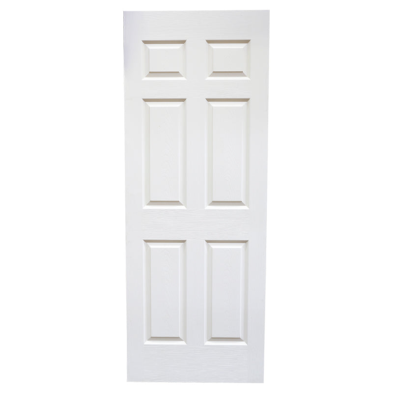 Puerta entamborada hdf skin 6 tableros 210 x 75 cm 33 mm blanca