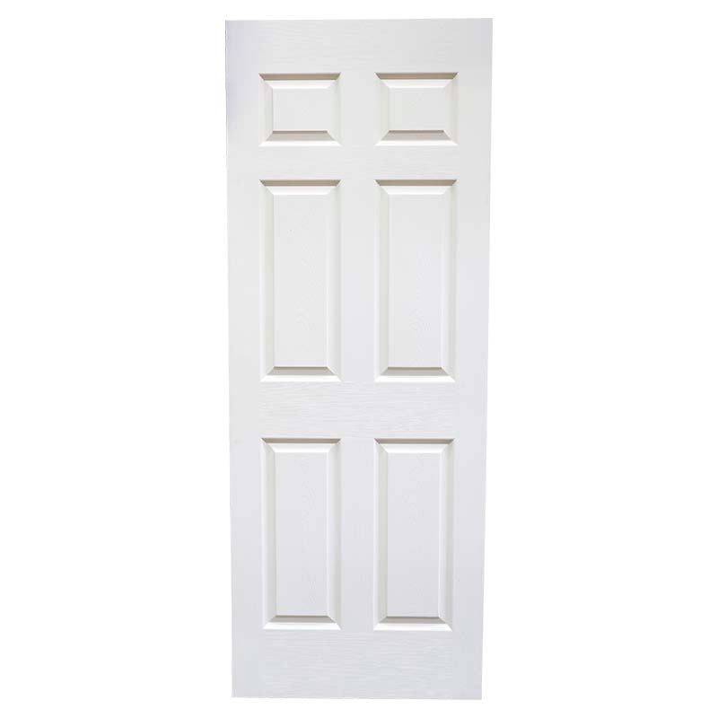 Puerta entamborada hdf skin 6 tableros 210 x 85 cm 33 mm blanca