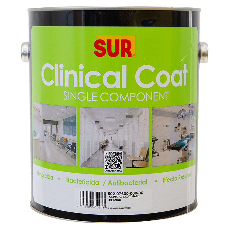 Pintura látex Clinical Coat blanco 1 gal SUR