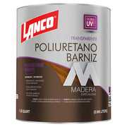 Barniz poliuretano transparente mate 1/4 gal Lanco