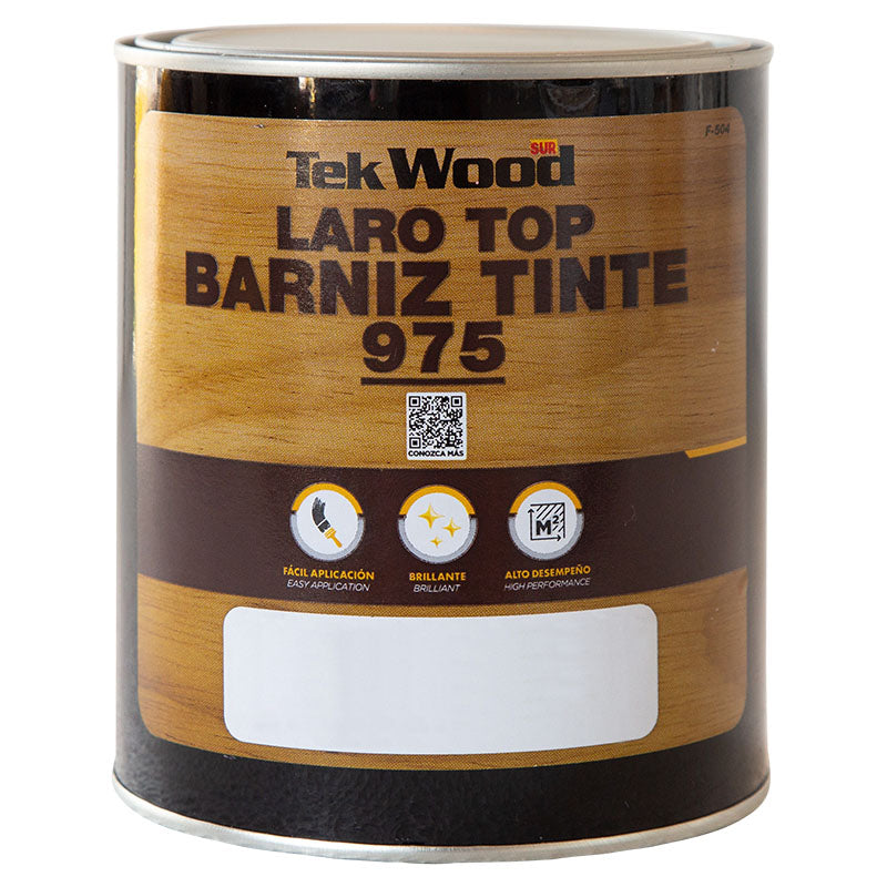Barniz tinte teca oscuro 1/4 gal SUR