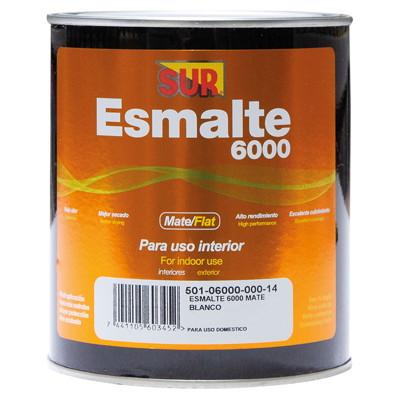 SUR 1/4 gal. 6000 matte white oil paint