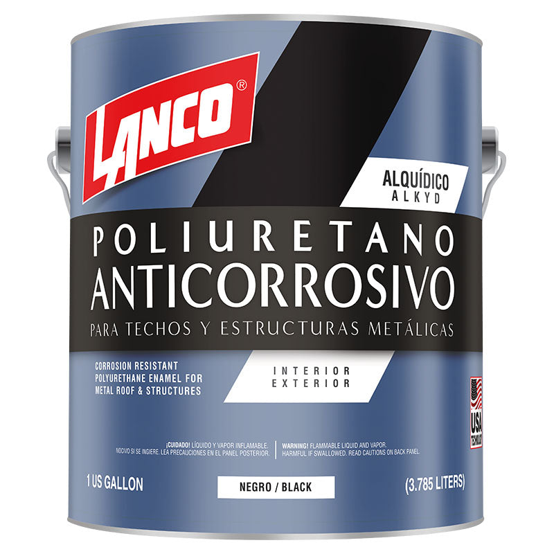 Anticorrosivo poliuretano negro 1 gal Lanco