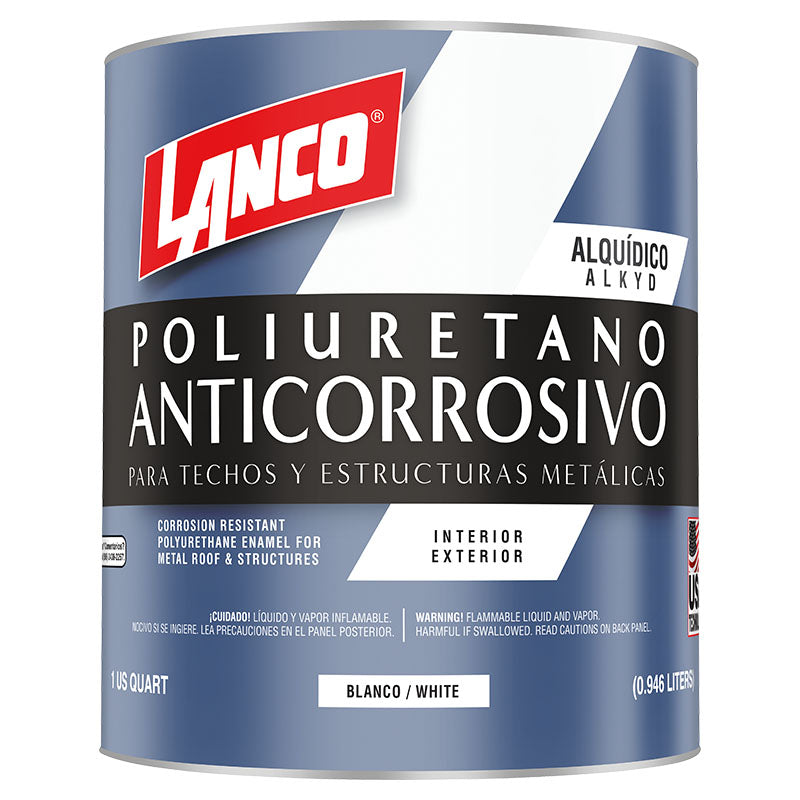 Anticorrosivo poliuretano blanco 1/4 gal Lanco