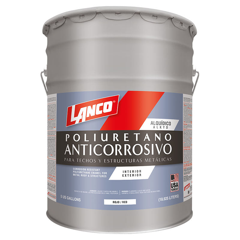 Anticorrosivo poliuretano rojo 5 gal Lanco
