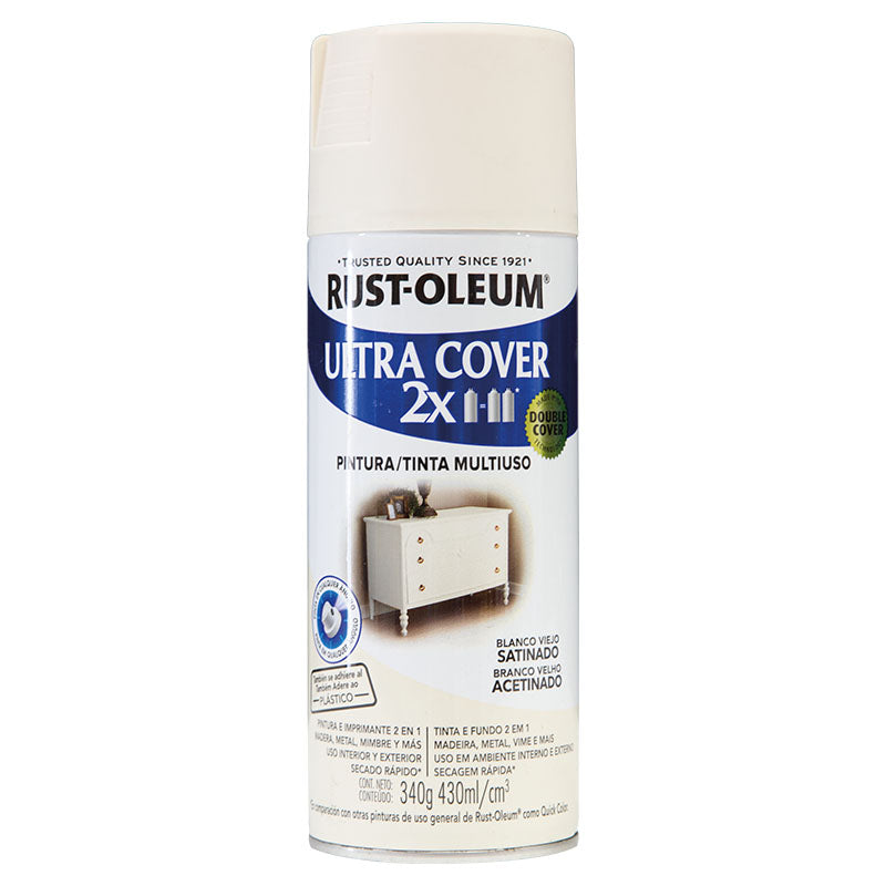 Ultra Cover 2x aged white satin spray 340 g