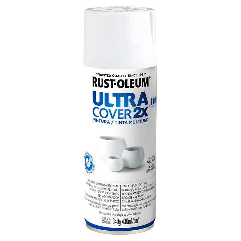 Spray ultra cover 2x blanco brillante 340 g