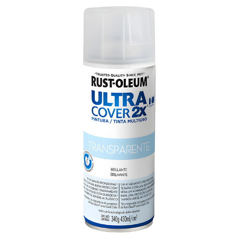 Spray ultra cover 2x transparente brillante 340 g