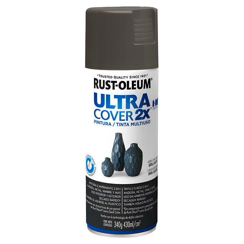 Ultra Cover 2X Gloss Dark Gray Spray Paint 340g