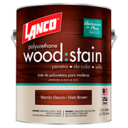 Tinte para madera poliuretano Wood Stain café oscuro mate 1 gal Lanco
