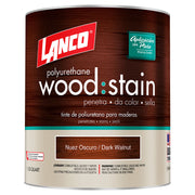 Tinte para madera poliuretano Wood Stain nogal oscuro mate 1/4 gal Lanco