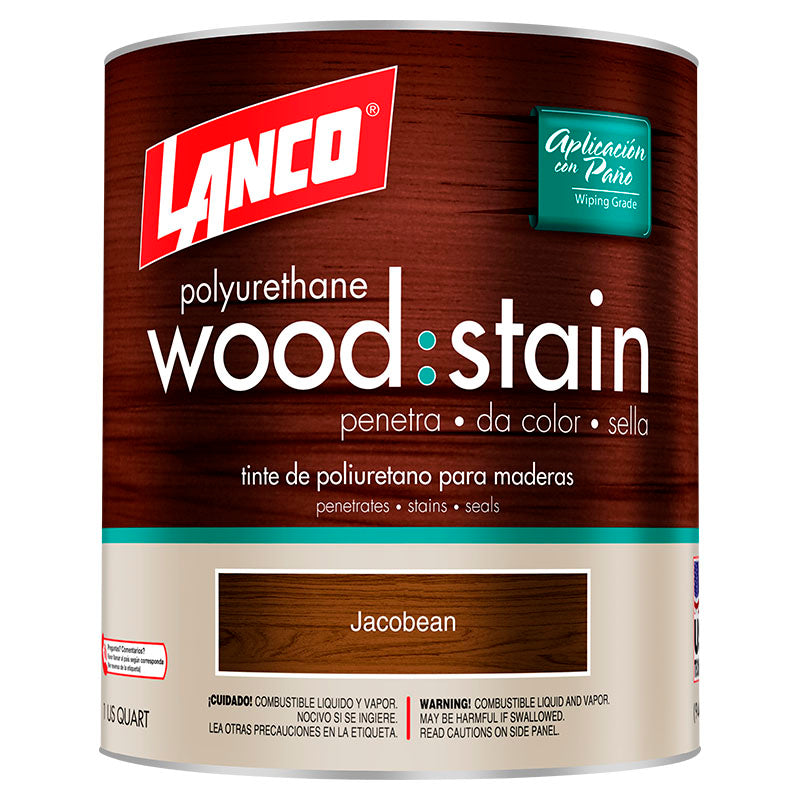 Lanco Wood Stain Polyurethane Jacobean Matte 1/4 gal