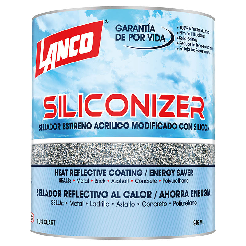 Impermeabilizante Siliconizer blanco mate 1/4 gal Lanco