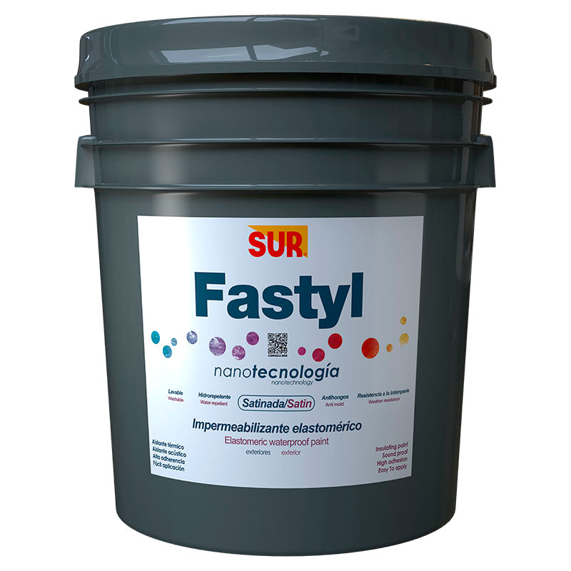 Impermeabilizante base látex Fastyl verde óxido satinado 5 gal SUR