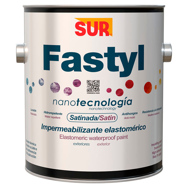 Impermeabilizante base látex Fastyl rojo óxido satinado 1 gal SUR