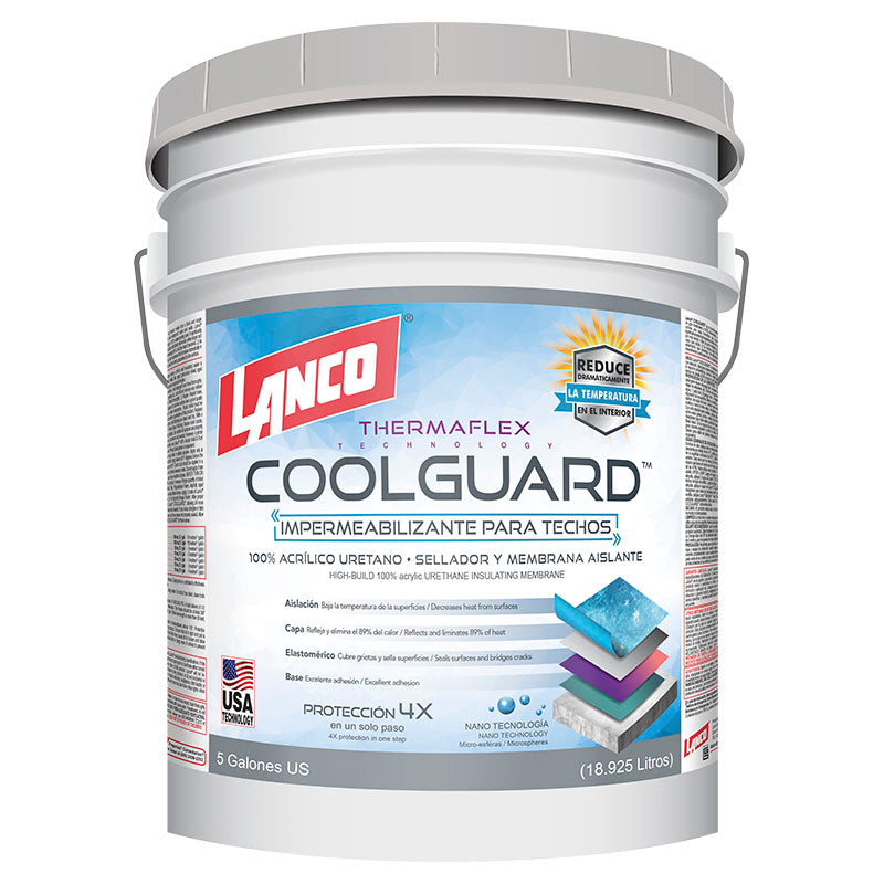 Impermeabilizante Coolguard para techo blanco 5 gal Lanco