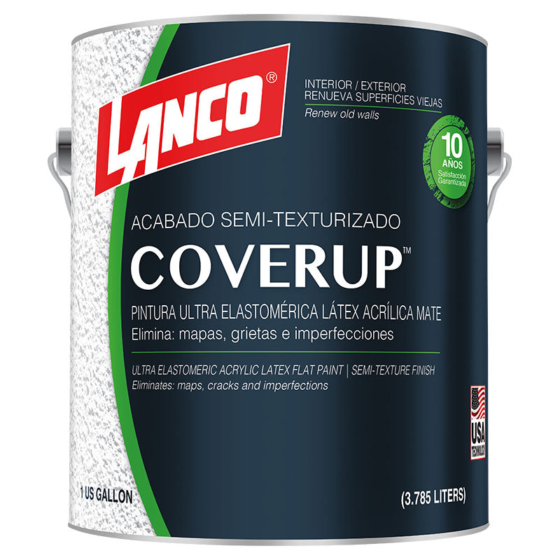 Pintura semitexturizada Coverup blanco pastel 1 gal Lanco