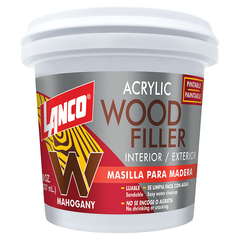 Masilla acrílica madera Wood Filler mahogany 8 oz