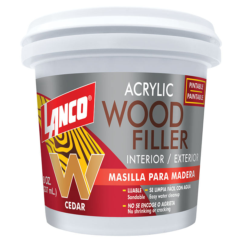 Masilla acrílica madera Wood Filler cedro 8 oz