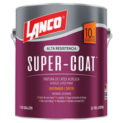 Pintura acrílica Super Coat satinado blanco 1 gal Lanco