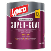 Lanco Super Coat White Acrylic Paint, 1/4 gal
