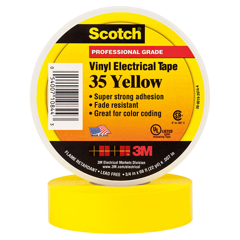 Scotch 35 Yellow Electrical Tape 19 mm x 20 m