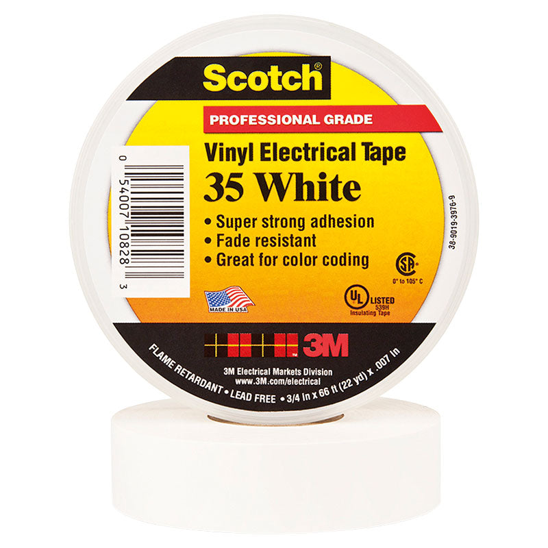 Tape eléctrico blanco Scotch 35 19 mm x 20 m