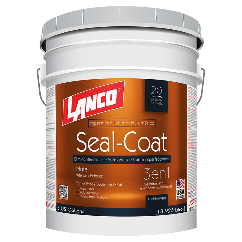 Pintura impermeabilizante Seal Coat blanco mate 5 gal Lanco