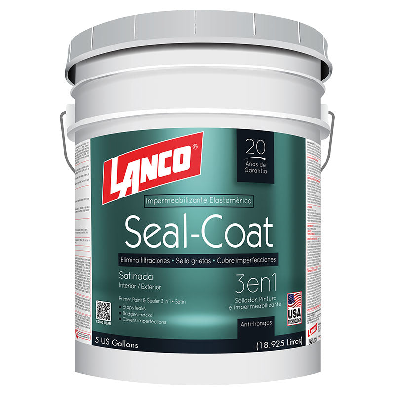 Pintura impermeabilizante Seal Coat blanco satinado 5 gal Lanco