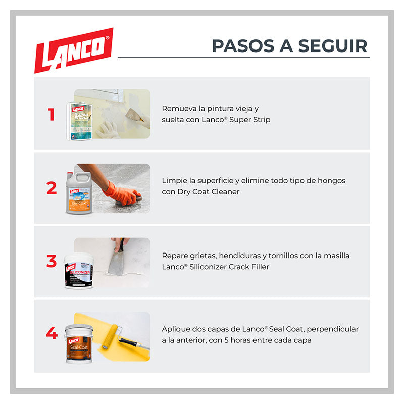 Pintura impermeabilizante Seal Coat blanco mate 1/4 gal Lanco